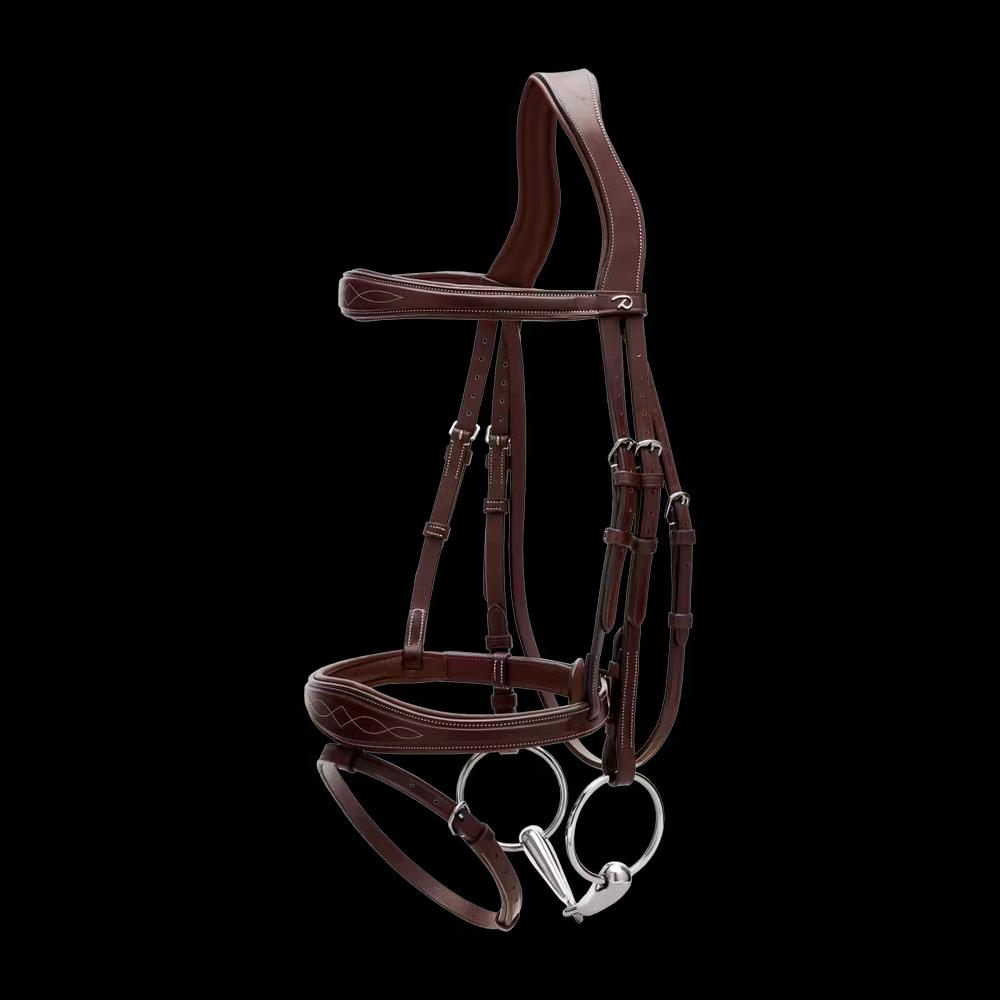 Anatomic Flash Noseband Bridle US, Brown